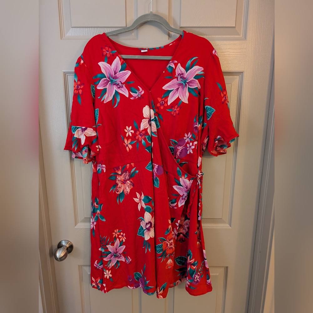 5 for $20 / Old Navy Floral Red Dress